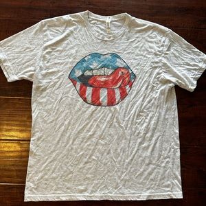 Next Level 4th of July mouth shirt